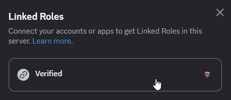 Discord verification role screen